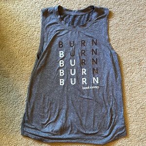 BURN Boot Camp grey muscle tank